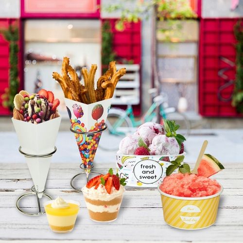 Rożki na Bubble Waffle gofry bąbelkowe Rożek do gofrów 350 ml - 100 sztuk na Arena.pl