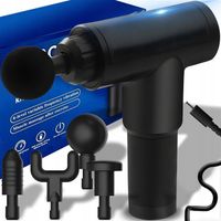 PISTOLET DO MASAŻU PLECÓW CIAŁA STÓP MOCNY MASAŻER WIBRACYJNY PRO ZESTAW