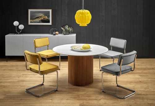 Stół Uno okrągły, biały marmur na Arena.pl