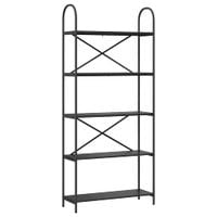 Półka na książki Czarny dąb 80 x 30 x 183 cm