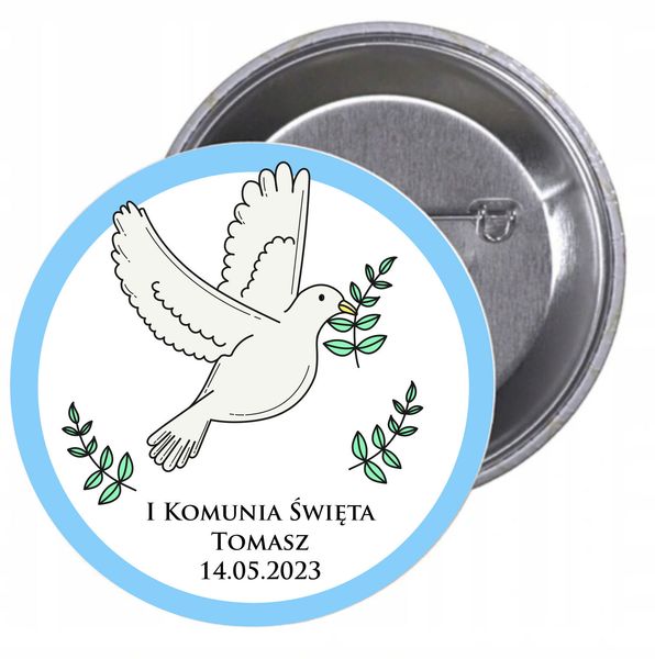 Przypinki buttony I KOMUNIA ŚWIĘTA TOMASZ zdjęcie 1