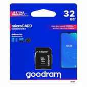 PENDRIVE Karta pamięci Goodram Microcard 32 GB micro SD HC UHS-I class 10,