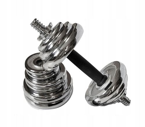 Hantle żeliwne 2x10kg WALIZKA regulowane chromowane zestaw talerze gryfy na Arena.pl