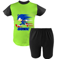 Krótka Piżama dziecięca Sonic - Szybki jak błyskawica
