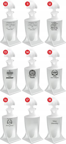 Karafka podziękowanie urodziny Etui 2 kieliszki zdjęcie 7