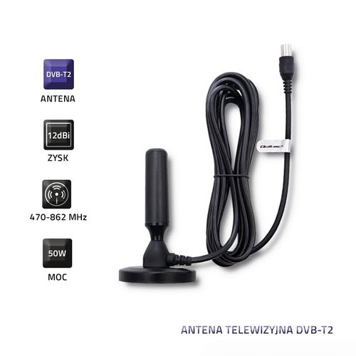 Qoltec Antena telewizyjna DVB-T2 na Arena.pl