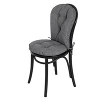 Poduszka na krzesło z oparciem Vigo 40x40 cm wodoodporna, pikowana, grafit