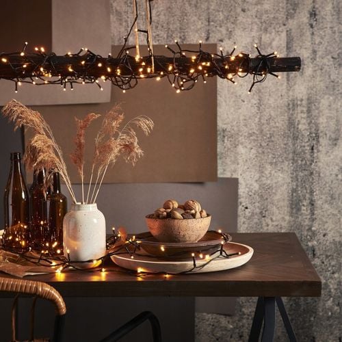 Lampki choinkowe LED zewnętrzne białe ciepłe DŁUGIE 24 m gęste 1200 diod na Arena.pl