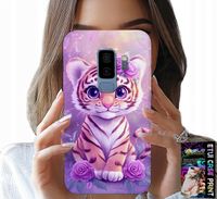 ETUI DO SAMSUNG GALAXY S9 PLUS - SŁODKI TYGRYSEK NA RÓŻOWYM TLE + FOLIA