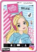 Super Girl Influencerki. Selfie - Kolorowanka