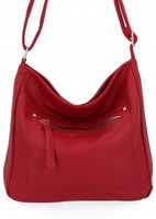 Herisson - torebka worek zamek skóra ekologiczna czerwony 1052L2087