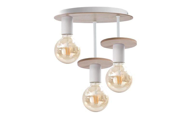 Lampa sufitowa 3xE27 SATURN NATURAL zdjęcie 1