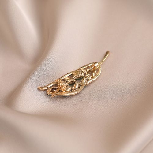 broszka ozdobna - zielony kłos z cyrkoniami bz214 na Arena.pl