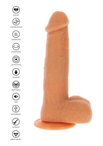 rotating beads vibrating dildo light skin tone na Arena.pl