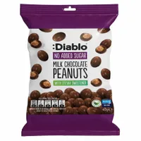 Orzeszki w Mlecznej Czekoladzie bez Dodatku Cukru Diablo, 40g