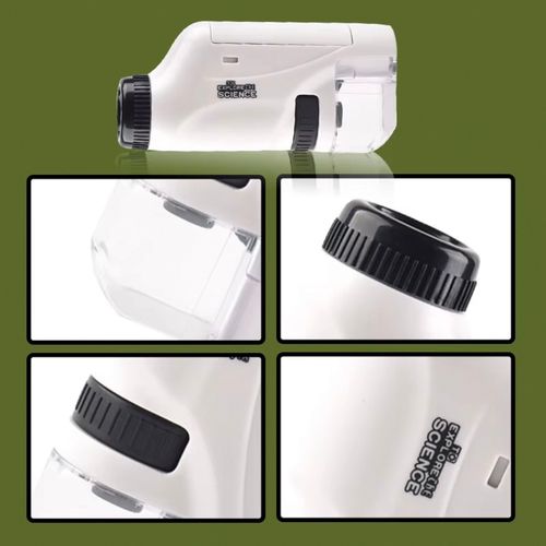 Mikroskop mini kieszonkowy przenośny zabawka edukacyjna dla dzieci prezent na Arena.pl