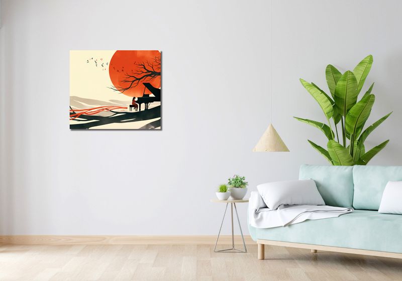 Obraz 70x60cm Pianistka zdjęcie 2
