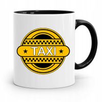 Kubek Czarny Prezent Dla Taksówkarza Taxi Złotówa Z Nadrukiem Ze Zdjęciem