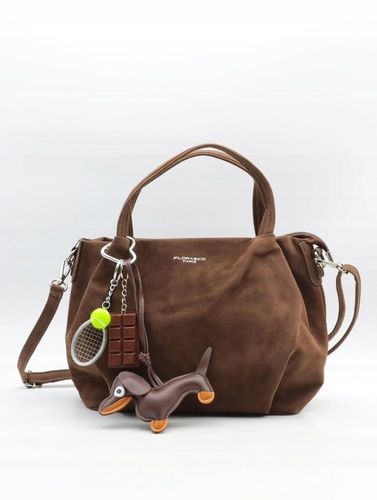 Torba Flora&Co torebka czekoladowa zamsz zamszowa eco brązowa shopper viral na Arena.pl