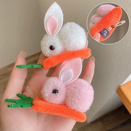 Zestaw Opaski na Głowę Uszy Królika 3 Sztuki Pluszowe Różowe Białe Szare na Arena.pl