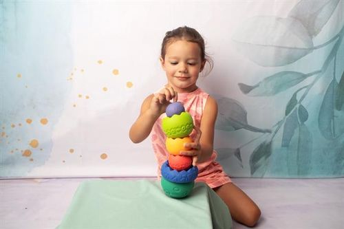 HENCZ PIRAMIDA PIRAMIDKA SENSORYCZNA EDUKACYJNA PASTELOWA WIEŻA KULE 0+ 813 na Arena.pl