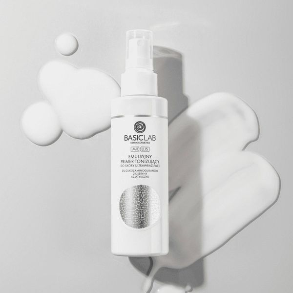 BasicLab– Emulsyjny Primer Tonizujący do Skóry Ultrawrażliwej 150ml zdjęcie 2