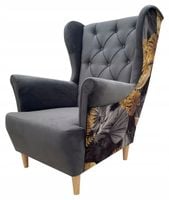 Fotel USZAK dwukolorowy styl skandynawski WYBÓR KOLORÓW