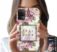 ETUI DO OPPO F19 PRO - KWIATISTY WZÓR, MODNE DAMSKIE + SZKŁO