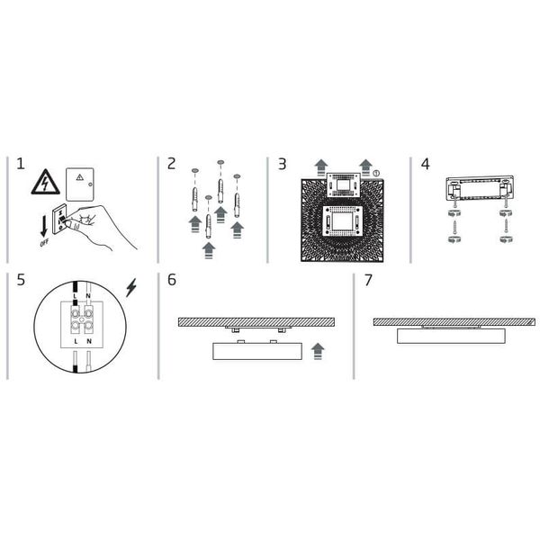 Natynkowa lampa Lid Square 10424 Nowodvorski LED 15W 3000K kwadrat czarna zdjęcie 3