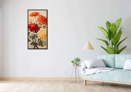 Plakat 50x100cm Tańczące Chryzantemy na Arena.pl