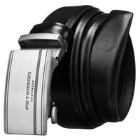 elegancki pasek męski z klamrą automatyczną wykonany ze skóry naturalnej