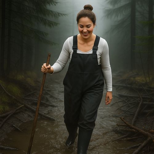 Spodnie wędkarskie wodery gumowce robocze rozmiar 45 czarny na Arena.pl