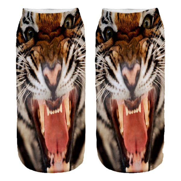 Skarpetki-stopki bawełniane fullprint TIGER zdjęcie 1