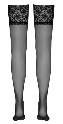 cottelli legwear pończochy czarne z szeroką koronką 20 den na Arena.pl