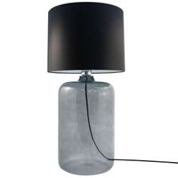 Stojąca Lampa nocna AMARSA 5510BK szklana LAMPKA stołowa czarna grafitowa