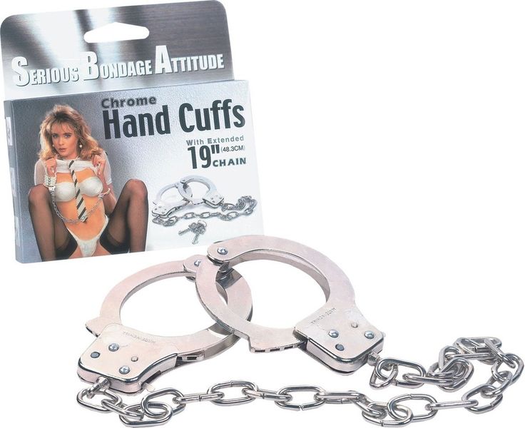 Solidne Metalowe Kajdanki Na Ręce - Chrome Hand Cuffs zdjęcie 1