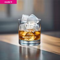 Prezent na 30 40 50 Urodziny Szklanki do Whisky z Personalizowanym Grawerem