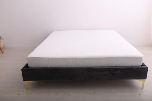 IVO ŁÓŻKO TAPICEROWANE 160X200 SZARE, BEZ ZAGŁÓWKA Z MATERACEM na Arena.pl