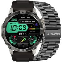 smartwatch gravity grafitowy pasek + bransoleta gt46-3