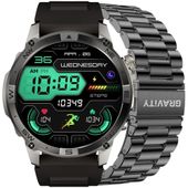 smartwatch gravity grafitowy pasek + bransoleta gt46-3