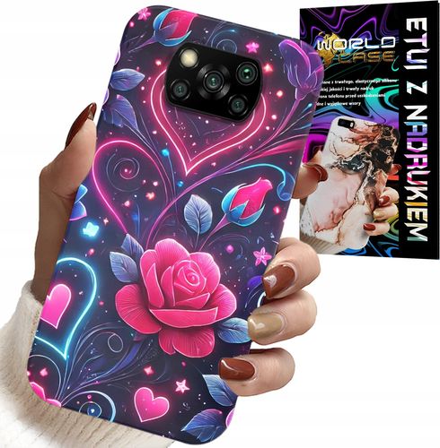 ETUI DO XIAOMI POCO X3 - SERCE, RÓŻA, NASTOLETNIE CASE + SZKŁO na Arena.pl