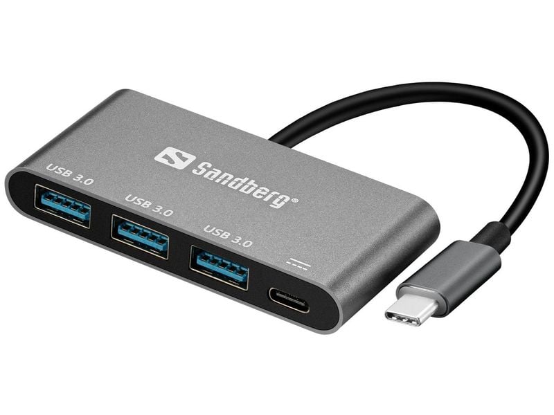 Sandberg USB-C to 3xUSB 3.0 Hub + PD zdjęcie 1