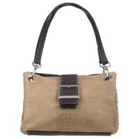 VERA PELLE torebka damska eko skórzana klasyczna kroko V673 beżowa