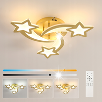 LAMPA SUFITOWA PLAFON LED ZŁOTA NOWOCZESNA SYPIALNI ŚCIEMNIALNA+PILOT 30W