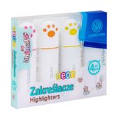 ZAKREŚLACZE Z USZKAMI ANIMALS 4KOL NEONOWE ASTRAPEN HIT!!!