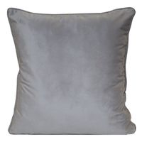 Poszewka z welwetu z lamówką Pierre Cardin SIBEL 45X45 szarobeżowa