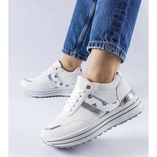 Białe sneakersy na platformie r.39 na Arena.pl