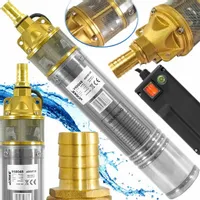 POMPA GŁĘBINOWA ŚRUBOWA WODY CZYSTEJ STUDNI WĄSKA 1100W MOCNA WYDAJNA 1 CAL