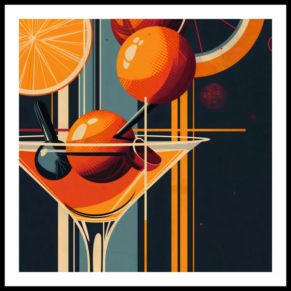 Plakat 80x80cm Koktajl w Stylu zdjęcie 3