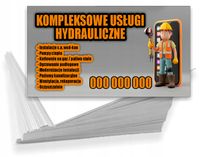 Wizytówki reklamowe firmowe 200 szt różne wzory USŁUGI HYDRAULICZNE